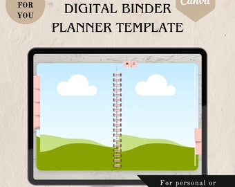 Canva frame planner template, hyperlinked digital planner, create your own editable digital binders, done for you, personal commercial use