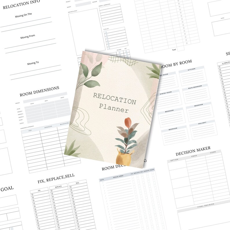 PLR Relocation Planner, Canva Template, Moving Out Planner, Editable ...