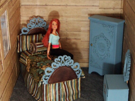 Blue Brown Bedroom Set