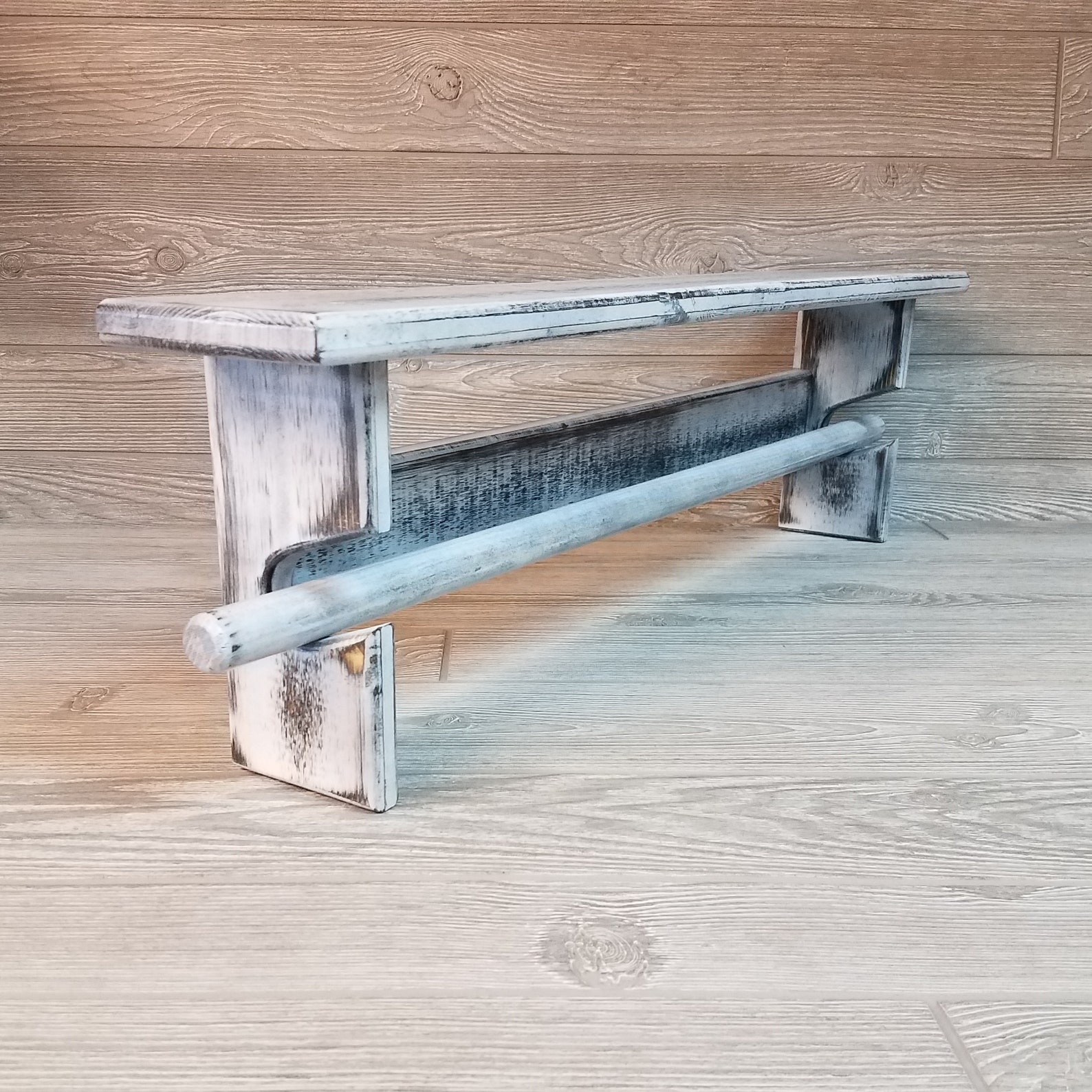 Antique White Single Quilt Rack Distressed Quilt Rack | Etsy