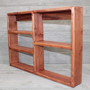 Wooden Display Shelf - Wooden Display Case - Wooden Shadow Box - Knick Knack Shelf - Collectibles Shelf - Chotskies Shelf – Antiques Shelf