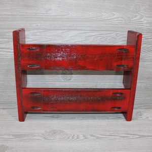 Antique Red Rolling Pin Rack With Two Slots – Red Rolling Pin Rack ...