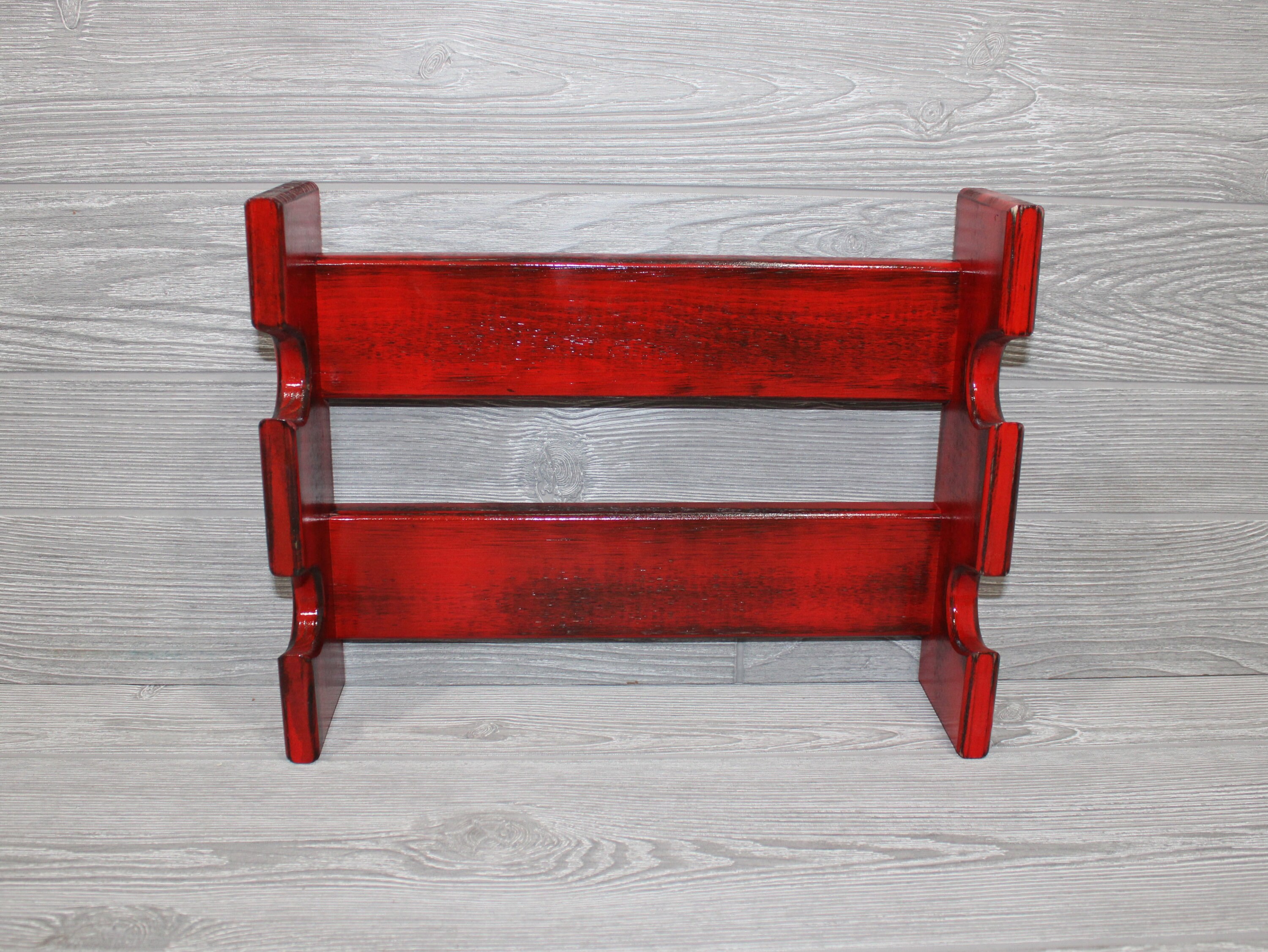 Antique Red Rolling Pin Rack with Two Slots Red Rolling Pin | Etsy