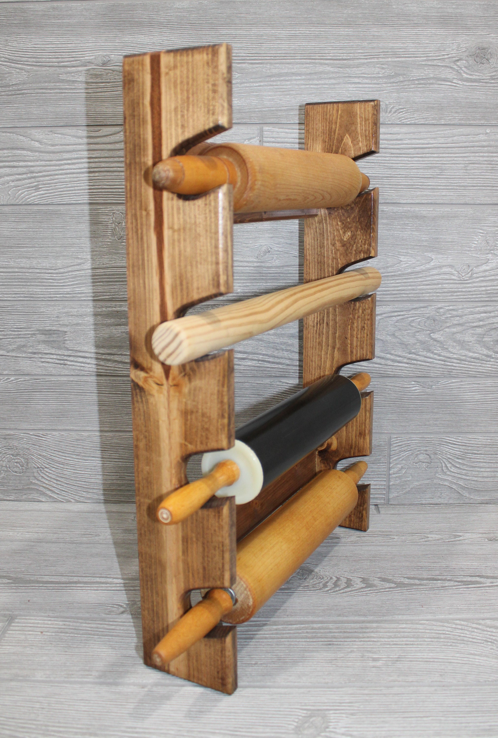 Rolling Pin Rack With Four Slots – Provincial Four Pin Rack - Multiple ...