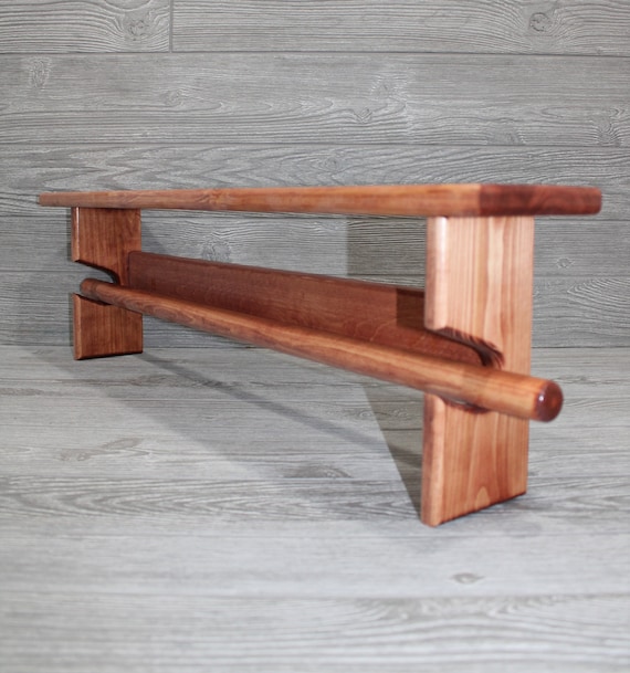 Wooden quilt rack with shelf discount