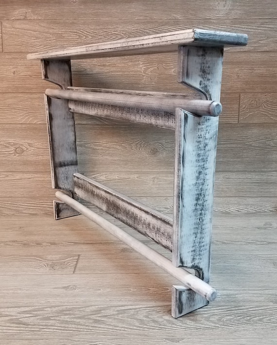 Antique White Double Quilt Rack Distressed Quilt Rack Wooden Quilt Rack Quilt  Rack Wall Mount Quilt Rack With Shelf Quilt Holder 