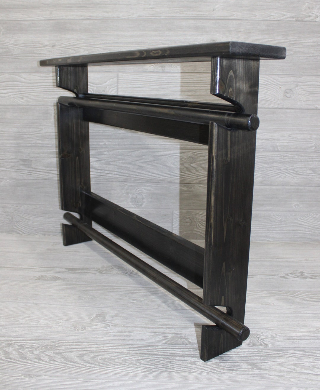 Quilt Rack Black Quilt Rack Quilt Rack With Shelf Afghan Etsy