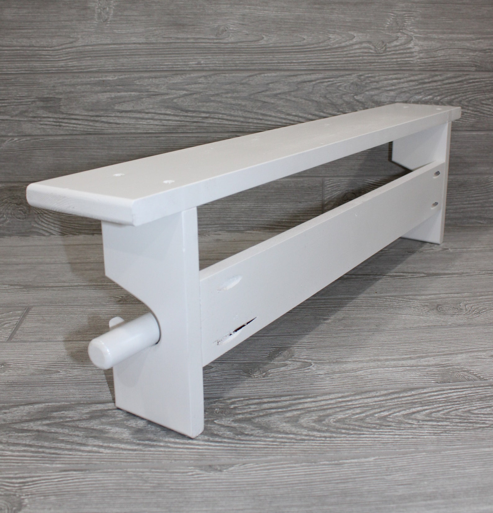 White Quilt Rack Single White Quilt Rack Wood White Quilt Etsy