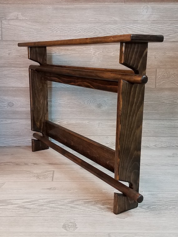 Handcrafted Wooden Quilt Rack / Wall Mounted Wooden Quilt Rack