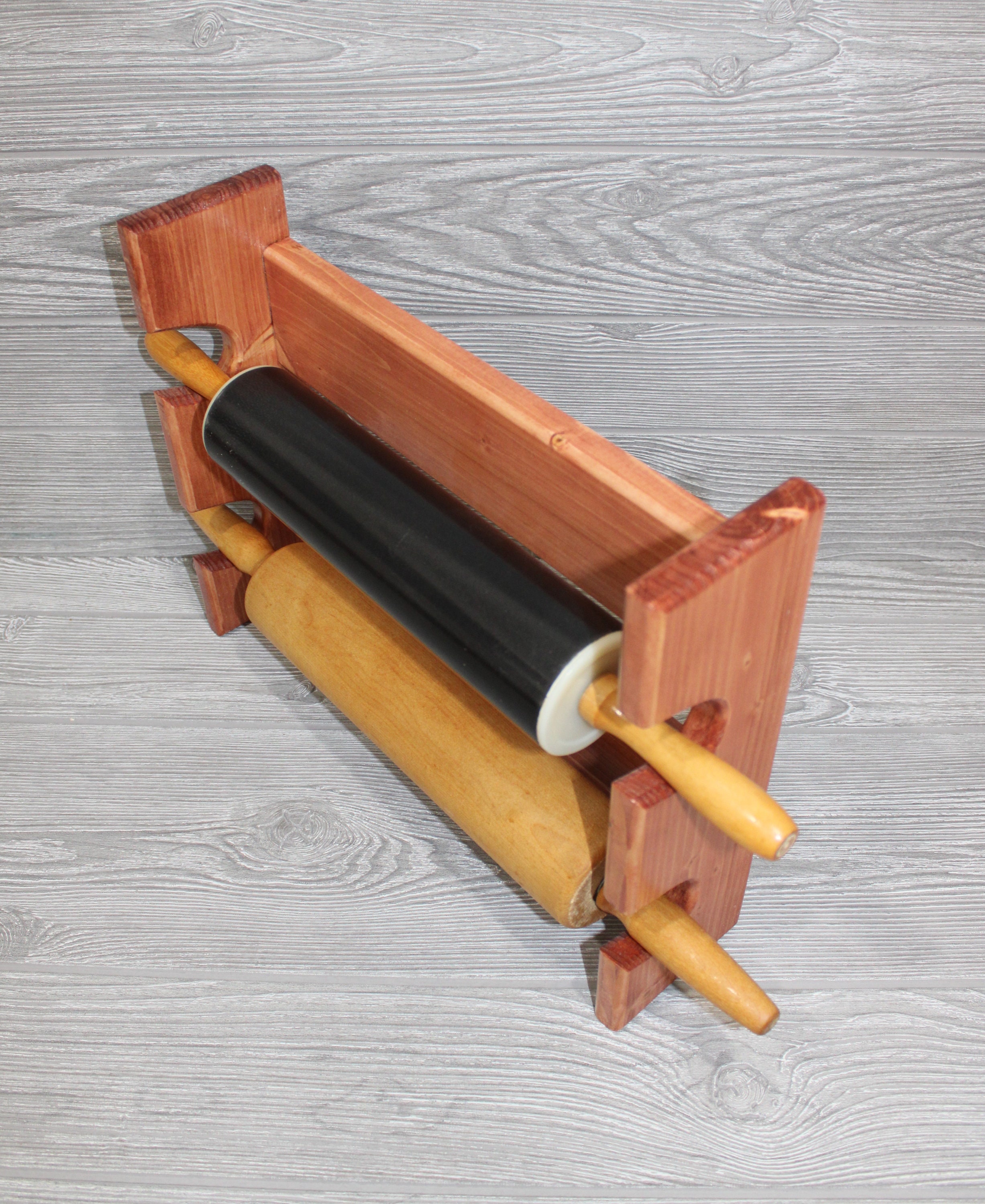 Rolling Pin Rack with Two Slots Multiple Rolling Pin Rack Etsy