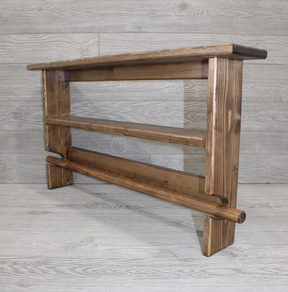 Quilt Rack With Double Shelves Wooden Quilt Rack Unfinished Quilt Rack Quilt Rack Shelf Afghan Rack Blanket Rack Tapestry Rack Etsy