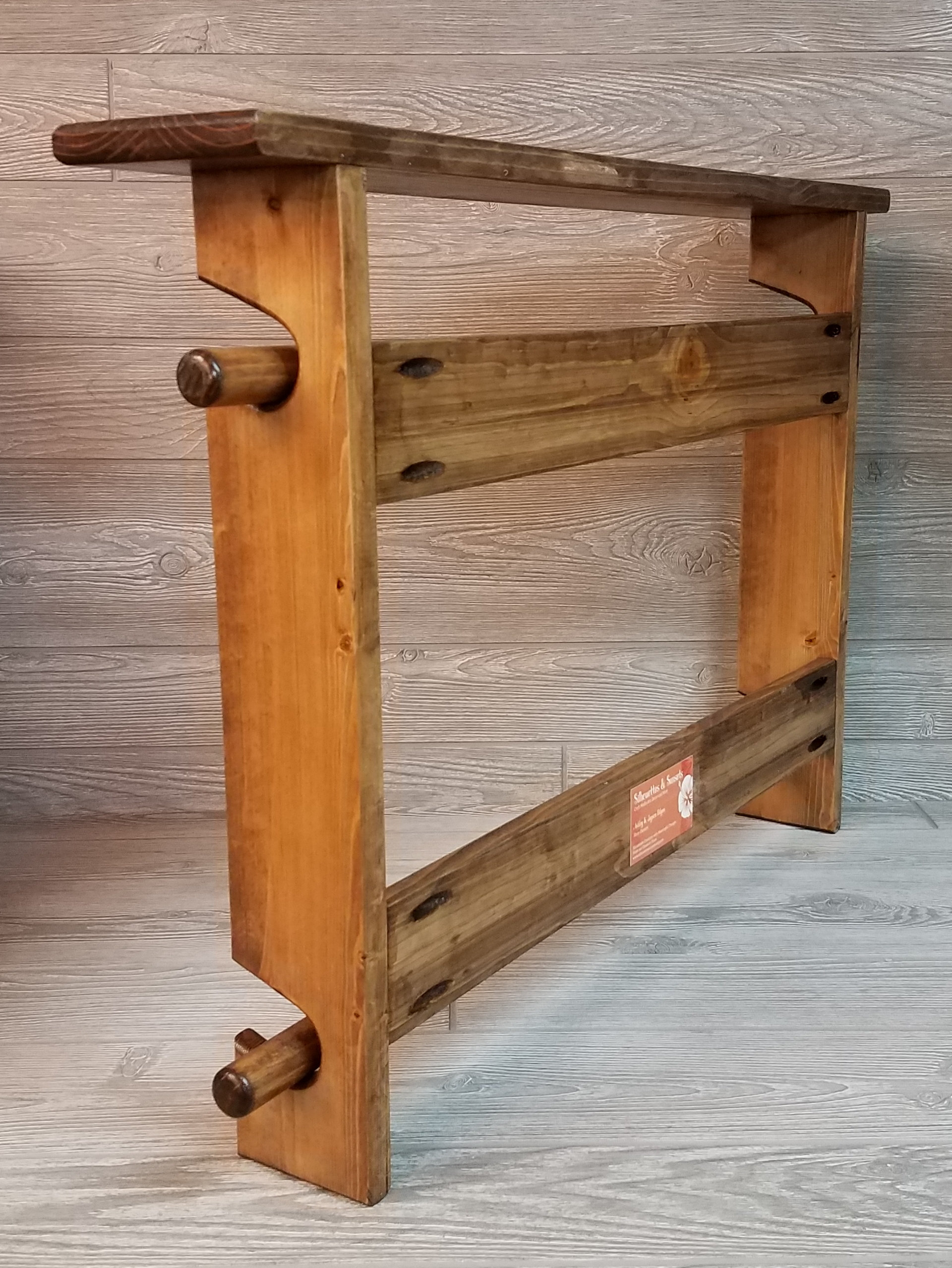 Double Quilt Rack Wooden Quilt Rack Quilt Rack Wall Mount Etsy