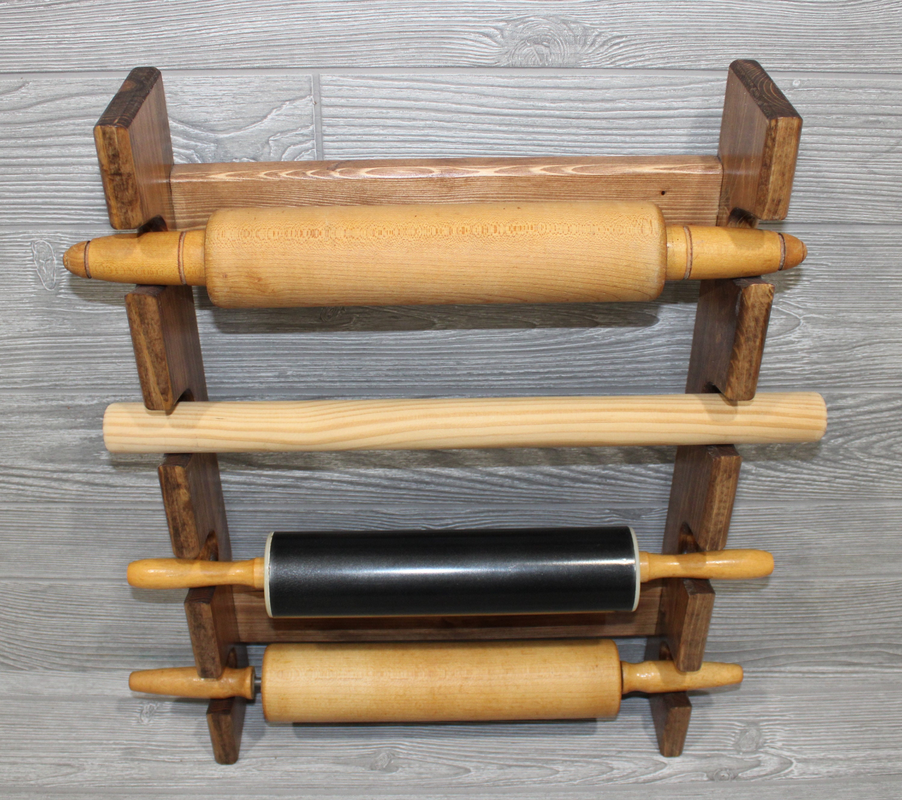 Rolling Pin Rack with Four Slots Provincial Four Pin Rack Etsy
