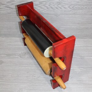 Antique Red Rolling Pin Rack With Two Slots – Red Rolling Pin Rack ...