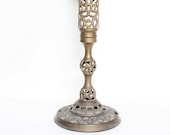 Brass Table Base 17 Inch High, Art Nouveau Lamp Base, Antique Stand, Brass Pedestal Stand, Boho Candle Pillar, Can be Polished