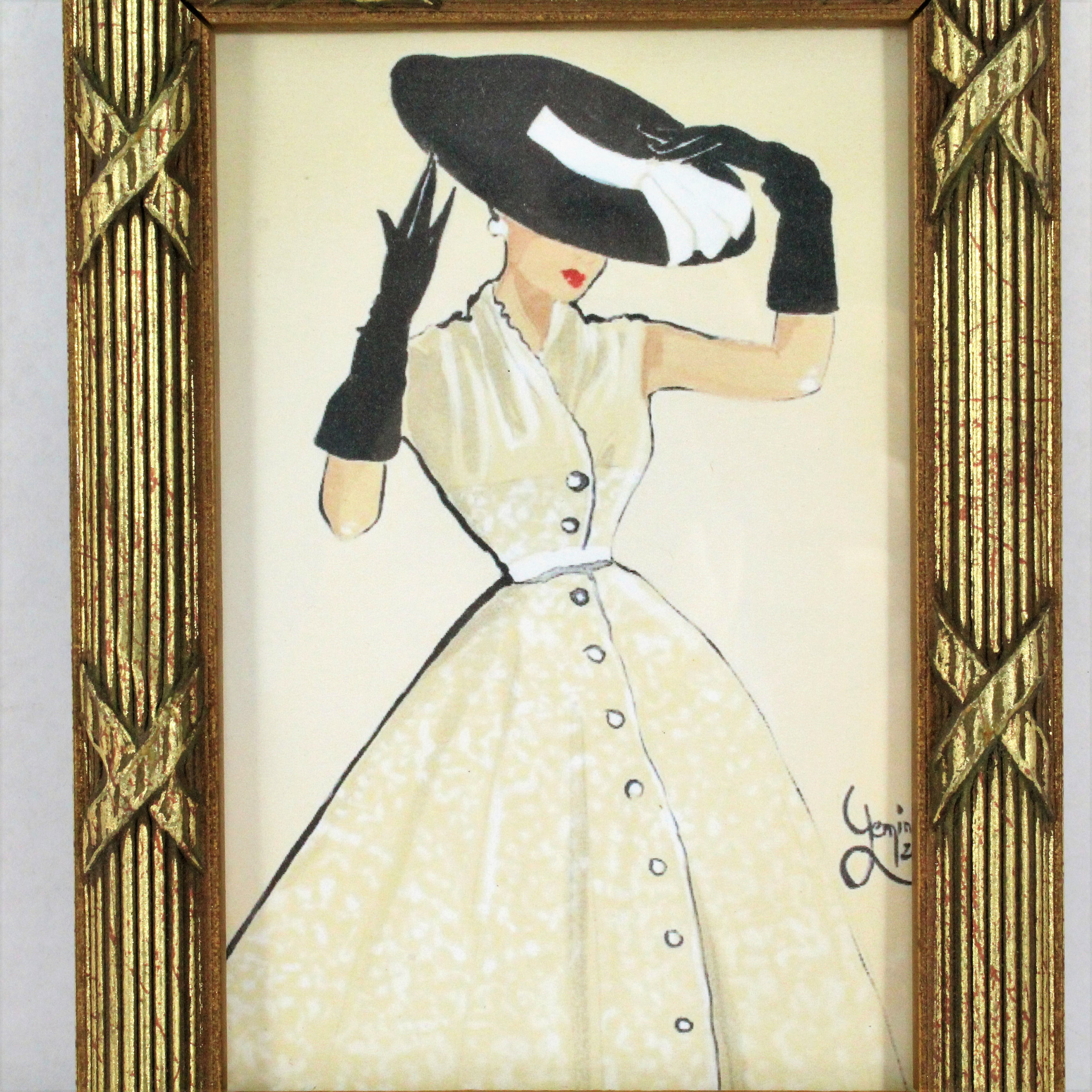 Framed Art Prints vintage Fashion wall art set of 3  Etsy