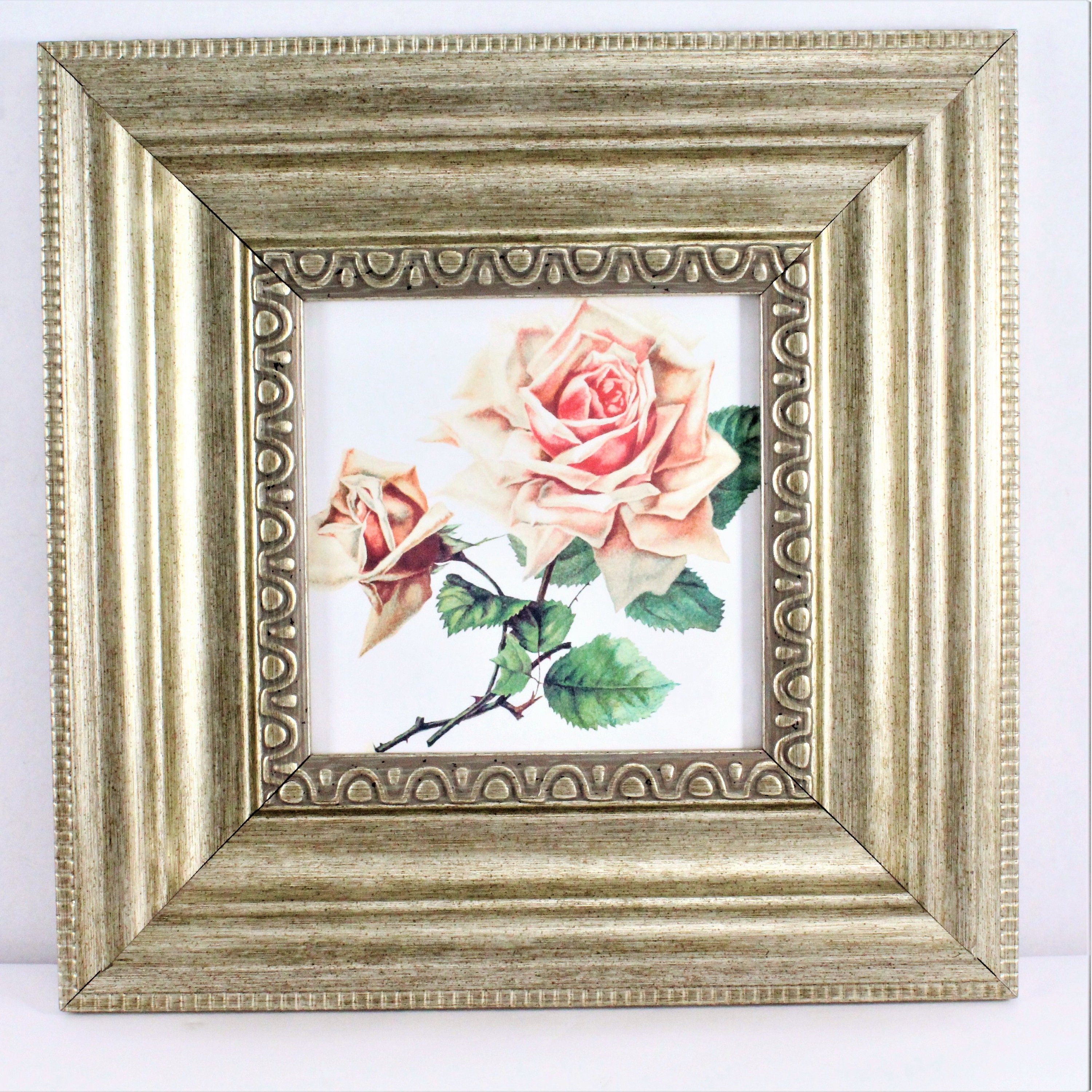 Matching 12 x 12 Gold Framed Art 3 Heavy Pale Gold Frames Etsy