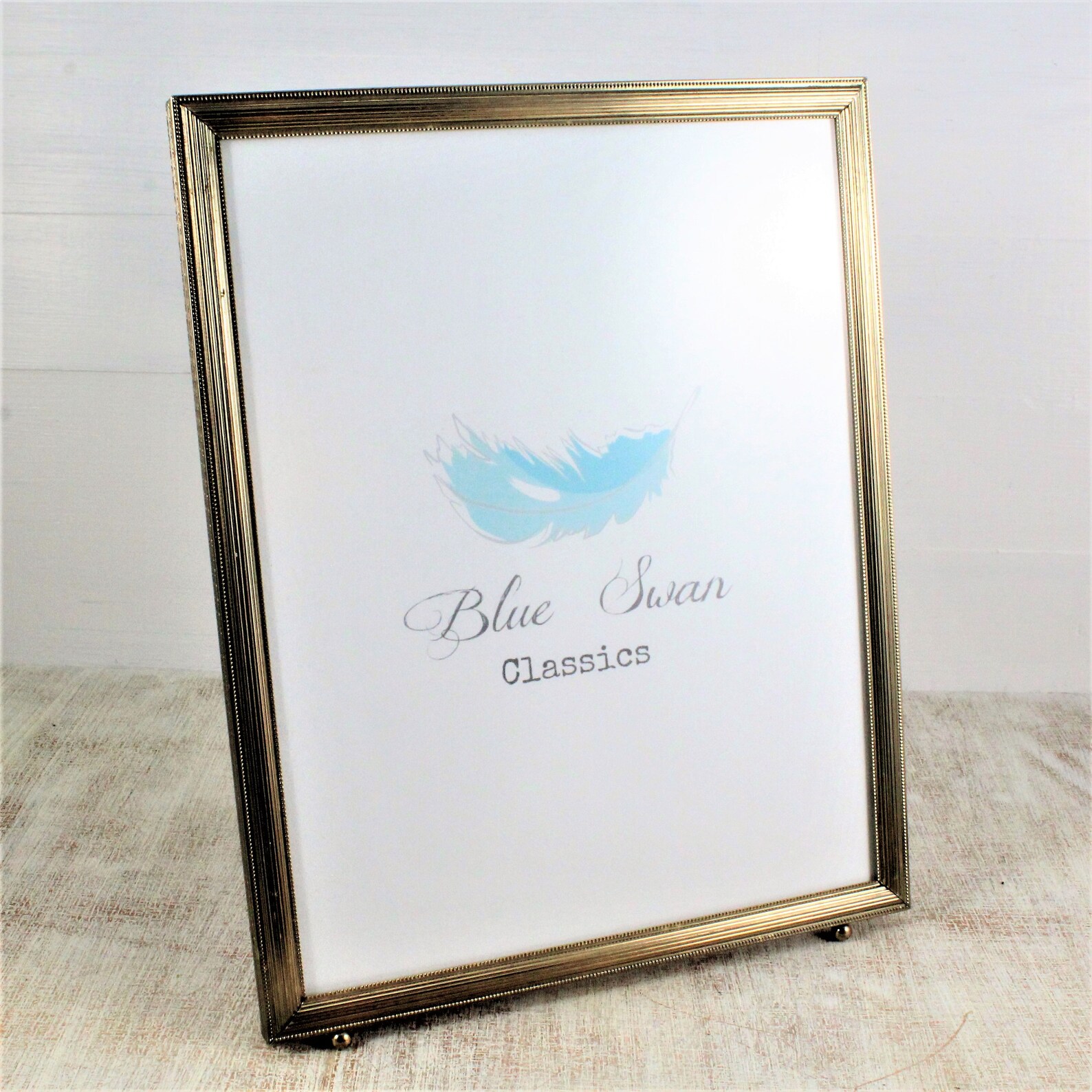 3 Gold Tone Metal Photo Frames Free Standing Gold Color Etsy