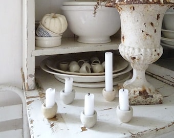 Set of 5 antique French snail pots - godet d&#39;escargot 26175