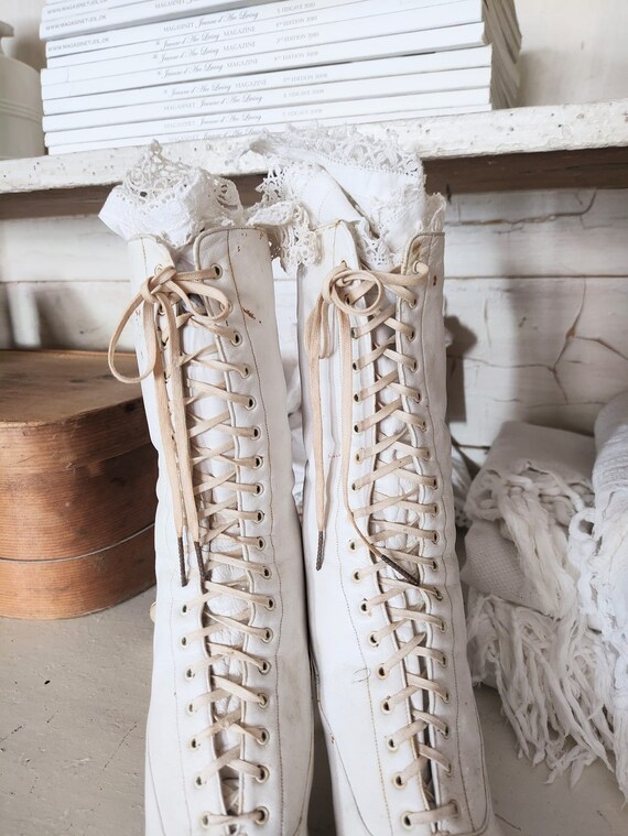 Lace up white boots new arrivals