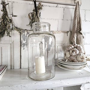 uraltes Bindeglas 8L Windlicht? farblos  33272 pickle jar farmhouse decoration