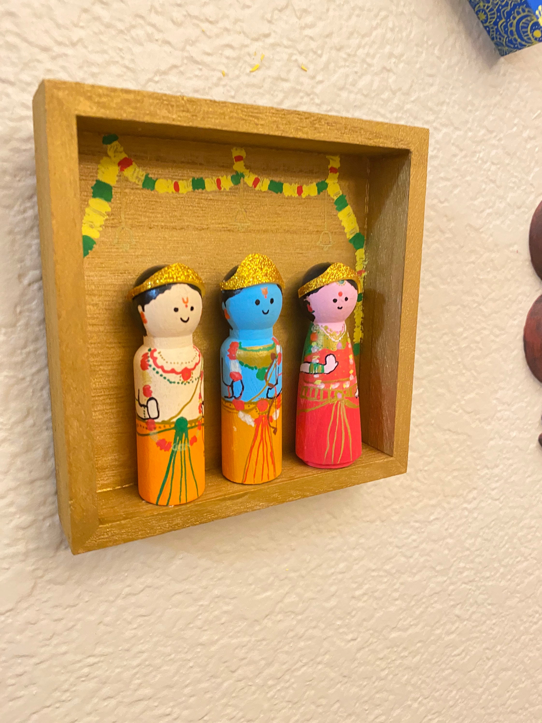 Sree Rama Doll Ramparivar Dolls/ Rama Lakshman Sita Dolls/ Golu Dolls/ Golu Bommai ...
