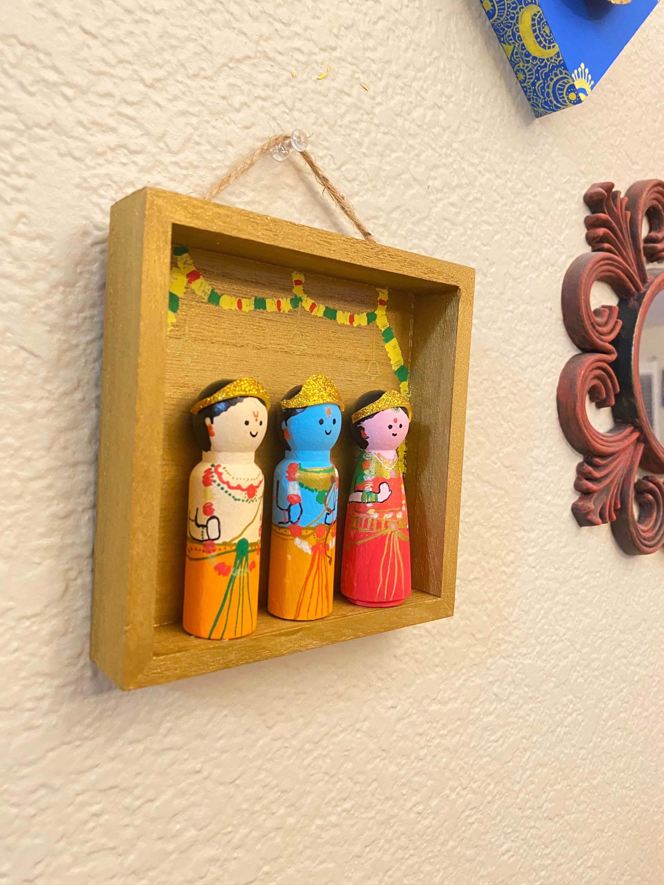 Sree Rama Doll Ramparivar Dolls/ Rama Lakshman Sita Dolls/ Golu Dolls/ Golu Bommai ...