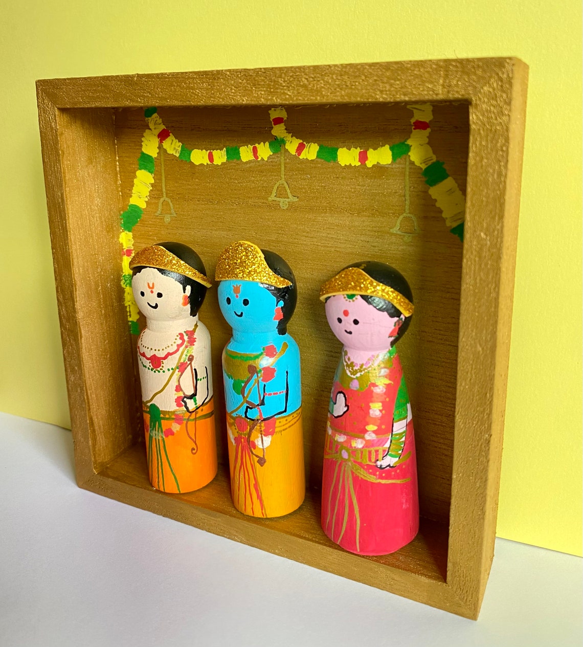 Sree Rama Doll Ramparivar Dolls/ Rama Lakshman Sita Dolls/ Golu Dolls/ Golu Bommai ...