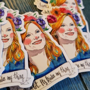 Leslie Knope 1.9x2.5 vinyl sticker