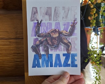 Rocky the Eridian Project Hail Mary Watercolor Art Print Amaze Amaze