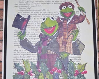 Muppet Bob Cratchit Kermit Christmas Carol  print of original painting