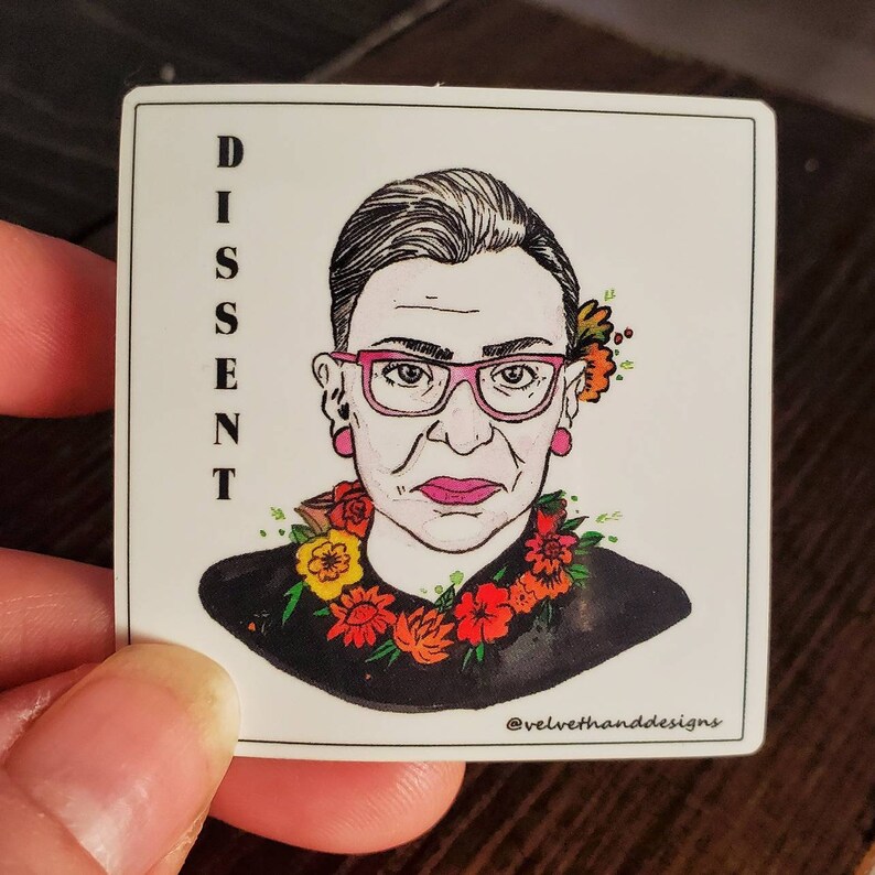 Ruth Bader Ginsburg 2x2 vinyl sticker bild 2