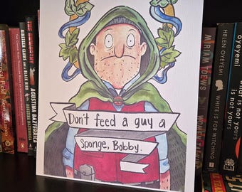 Teddy Bob's Burgers print watercolor fantasy style art nouveau
