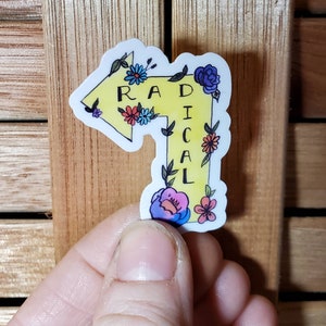 Radical Left vinylsticker van 2 x 1,5 inch