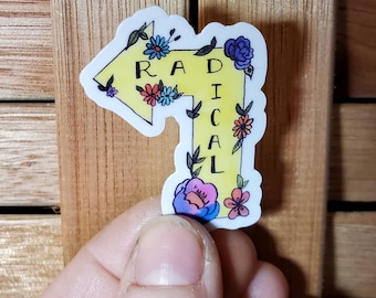 Radical Left 2x1.5 inch vinyl sticker