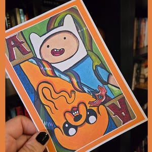 Afdruk in Adventure Time-speelkaartstijl