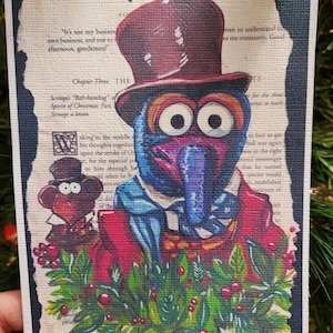 Muppet Charles Dickens Gonzo Rizzo print of original painting