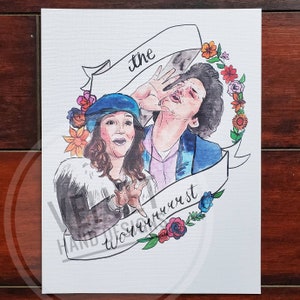 Jean Ralphio en Mona Lisa Saperstein afdrukken