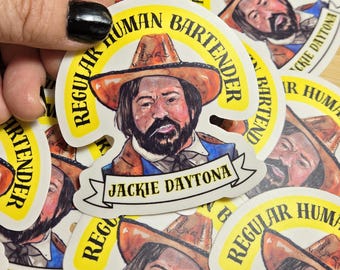 Jackie Daytona Lazlo WWDITS sticker 3"x2.8" Vinyl