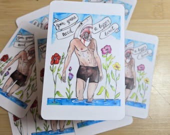 Jaws 'Bigger Boat' Sticker: Original Watercolor Illustration
