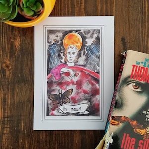 Impression inspirée du tarot de la lune - Buffalo Bill - tarot d'horreur - le silence des agneaux