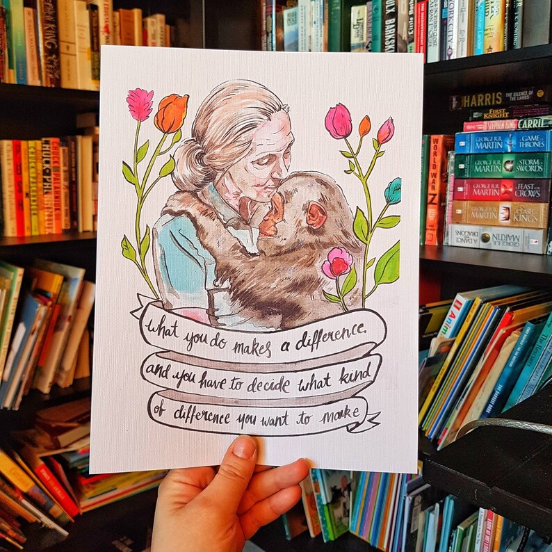 Jane Goodall print 8.5x11 | Etsy
