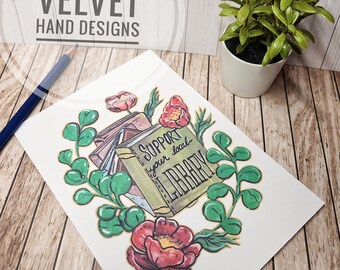 Support Your Local Library print