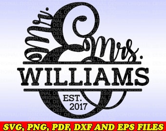 Download Mr and mrs cut file | Etsy