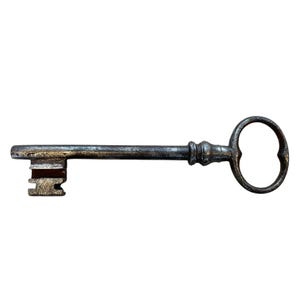Antique French Large Rusty Iron Key Doorway Rusty Keys Door Lock c1800-1900&#39;s / EVE