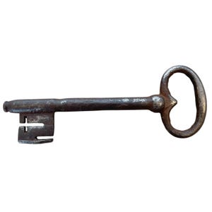 Antique French Large Rusty Iron Key Doorway Rusty Keys Door Lock c1800-1900&#39;s / EVE