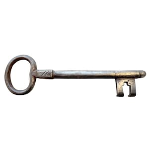 Antique French Large Rusty Iron Key Doorway Rusty Keys Door Lock c1800-1900&#39;s / EVE