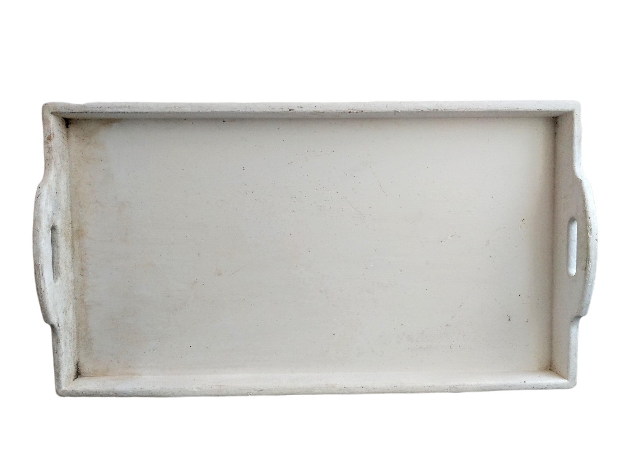 Vintage Français Shabby White Wooden Wood Extra Large Bread Cake Patisserie Display Tray Plat Décor 