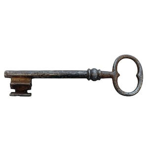 Antique French Large Rusty Iron Key Doorway Rusty Keys Door Lock c1800-1900&#39;s / EVE