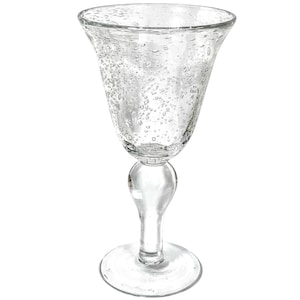 Vintage French Bubble Glass Drinking Goblet Chalice Small Vase Display Ceremony Bar Decor Goblets Glasses c1980-90&#39;s / EVE